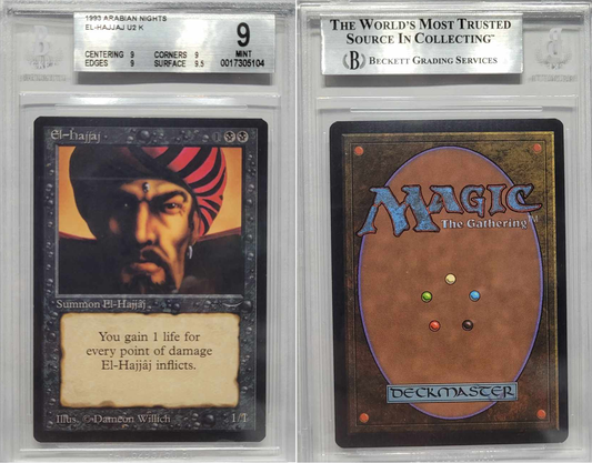 GRADED: 1993 Magic The Gathering El-Hajjaj Arabian Nights (ARN) BGS 9 MINT Graded U2K