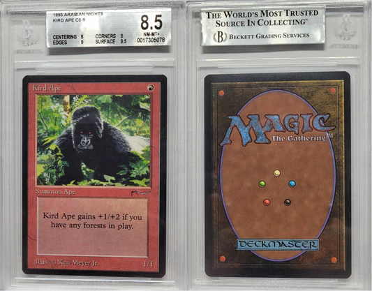 GRADED: 1993 Magic The Gathering Kird Ape Arabian Nights (ARN) BGS 8.5 NM Graded C5R